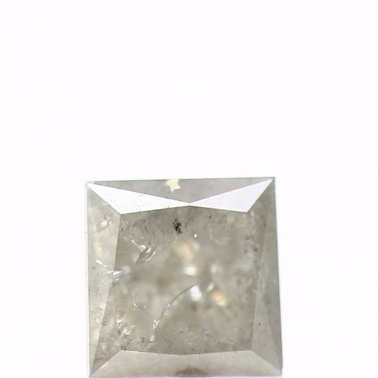 salt and pepper natural diamond princess cut