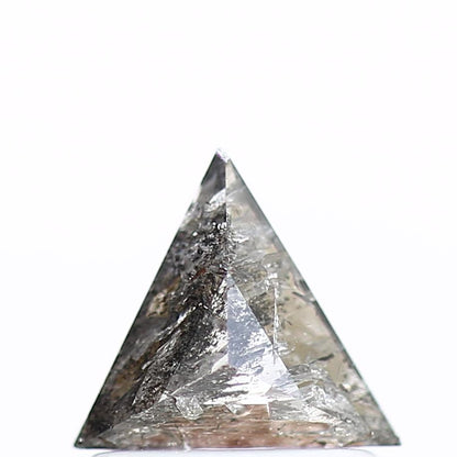 0.39 Carat 5.75 MM Natural Fancy Gray Triangle Salt and Pepper Diamond