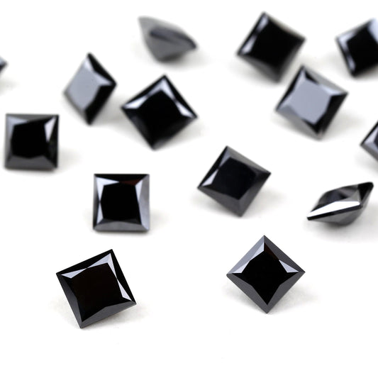 AAA Princess Cut Calibrated Natural Black Diamond For Engagement Ring Price/Piece - Blackdiamond