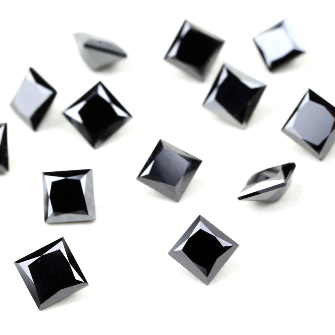 AAA Princess Cut Calibrated Natural Black Diamond For Engagement Ring Price/Piece - Blackdiamond