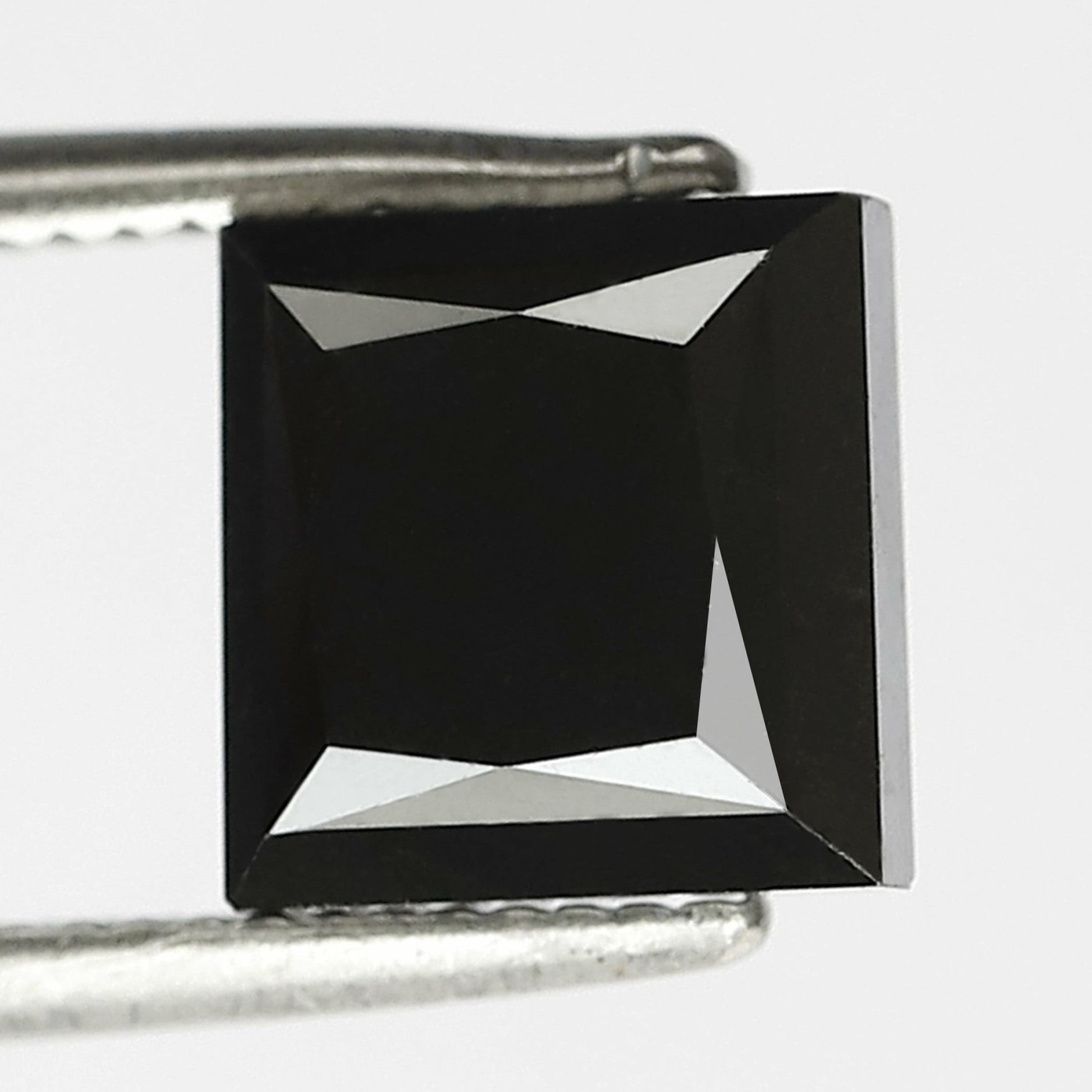 3 Carat 7 MM Natural Loose Princess Cut Diamond Princess Cut Heated Black Color Diamond For Engagement Ring - Blackdiamond