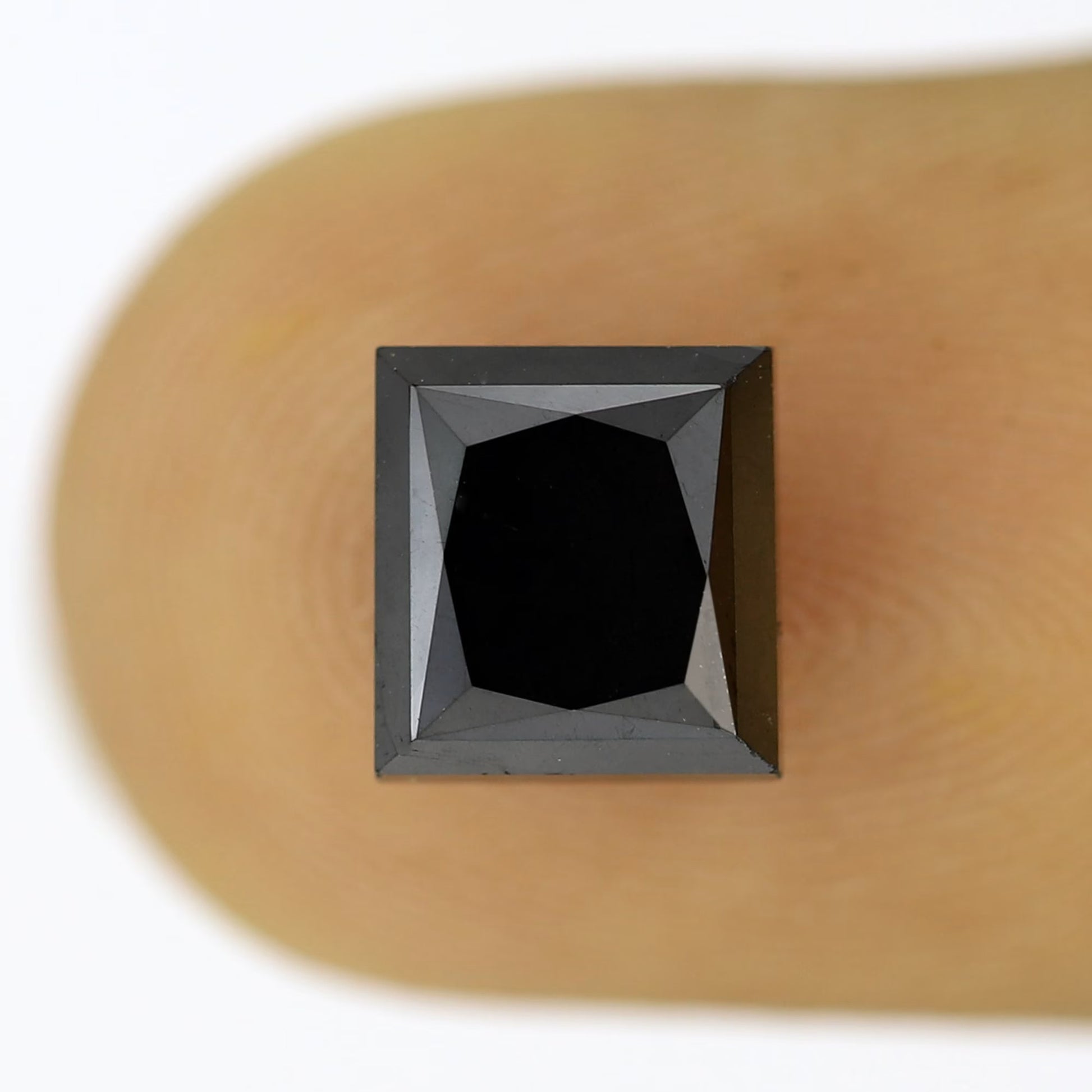 2 Carat Square Shape Rose Cut Black Diamond For Engagement Ring At Wholesale Price - Blackdiamond