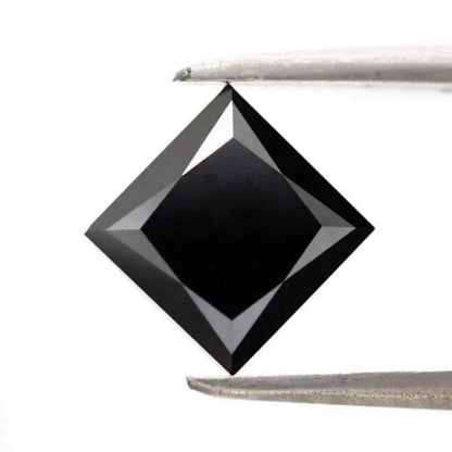 AAA Princess Cut Calibrated Natural Black Diamond For Engagement Ring Price/Piece - Blackdiamond