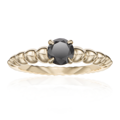 Rosario Black Diamond Ring 14k Black Gold Perfect Gift Your Loved Ones - Blackdiamond