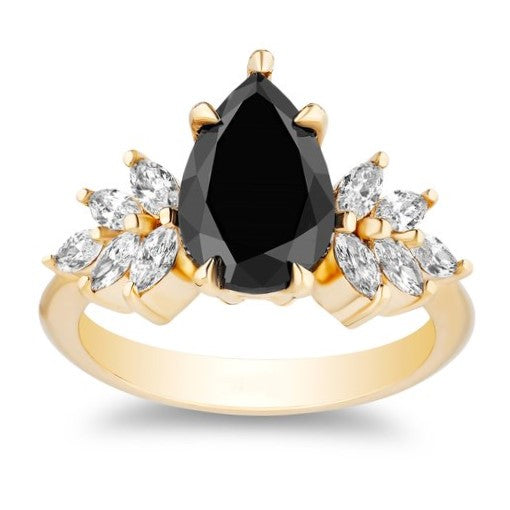 Queen Black & White Diamond Ring - Blackdiamond