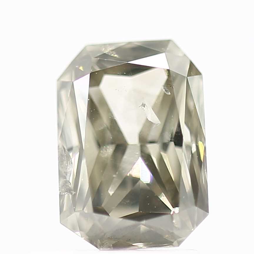 1.03 Carat 6.75 MM Fancy Gray Radiant Cut Natural Loose Diamond - Blackdiamond