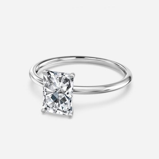 Bdaya Radiant Solitaire Engagement Ring 14K / 18K Solid Gold