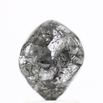 2.56 Carat Rough Diamonds Octahedron Raw Black Diamonds 8.1 MM - Blackdiamond