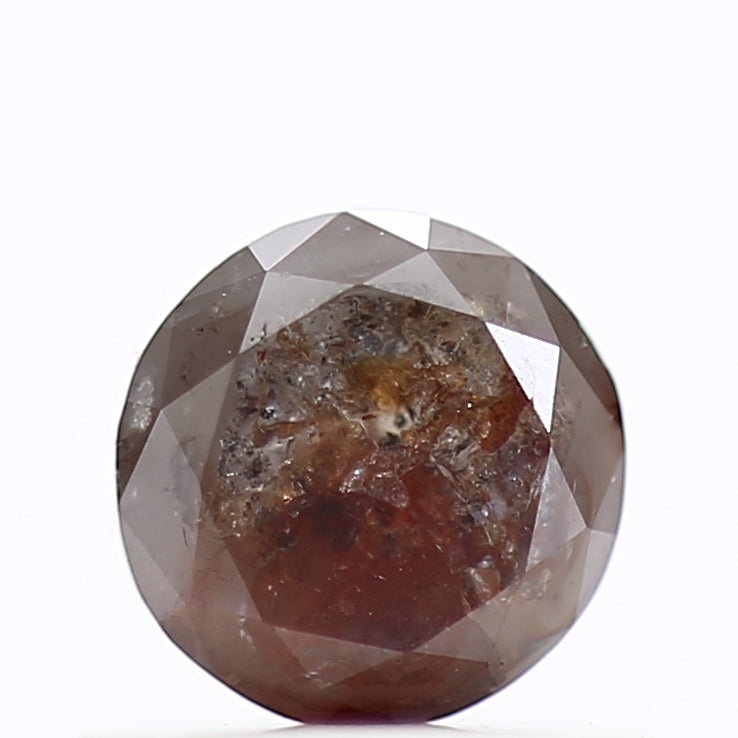 0.59 Carat Red Brilliant Rosecut Salt And Pepper Diamond 4.97 MM