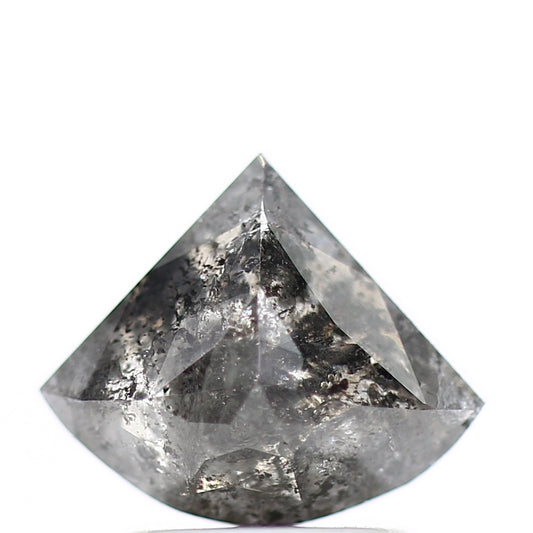 1.32 Carat Natural Loose Fancy Gray Trillion Cut Salt Pepper Diamond