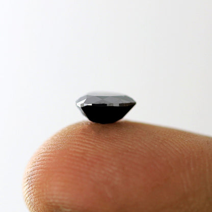 Loose Natural Heart Shape Diamond 1.74 Carat Black Enhanced Color Conflict Free Black Diamond For Vintage Style Engagement Ring - Blackdiamond