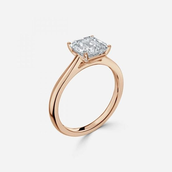 Brya Asscher Solitaire Engagement Ring 14K / 18K Solid Gold