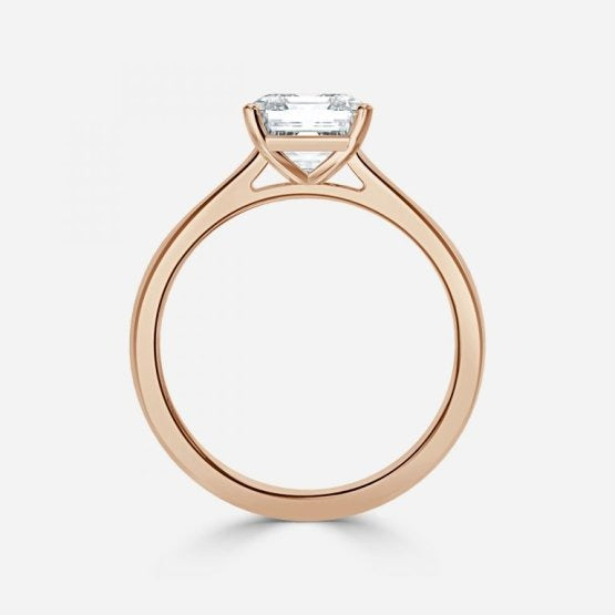 Brya Asscher Solitaire Engagement Ring 14K / 18K Solid Gold