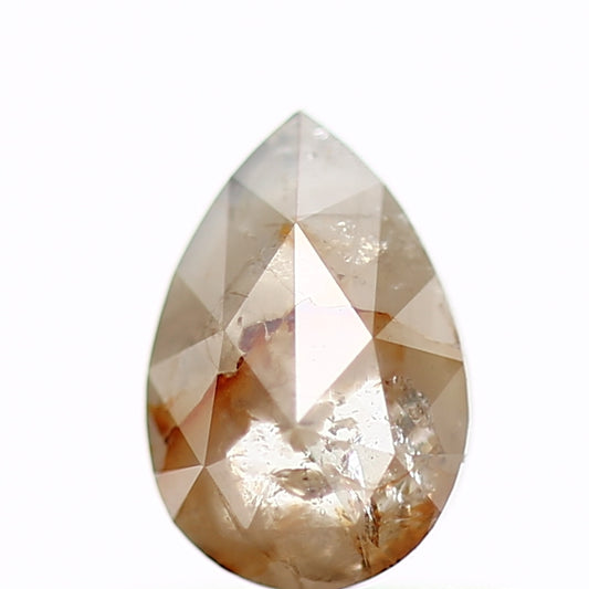 0.41 Carat Natural Pear Rose Cut Orange Rustic Diamond SDM313