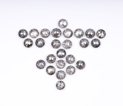 2 MM Salt Pepper Round Rose Diamond Natural Diamond For Wedding Ring