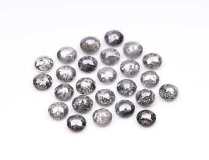 2 MM Salt Pepper Round Rose Diamond Natural Diamond For Wedding Ring