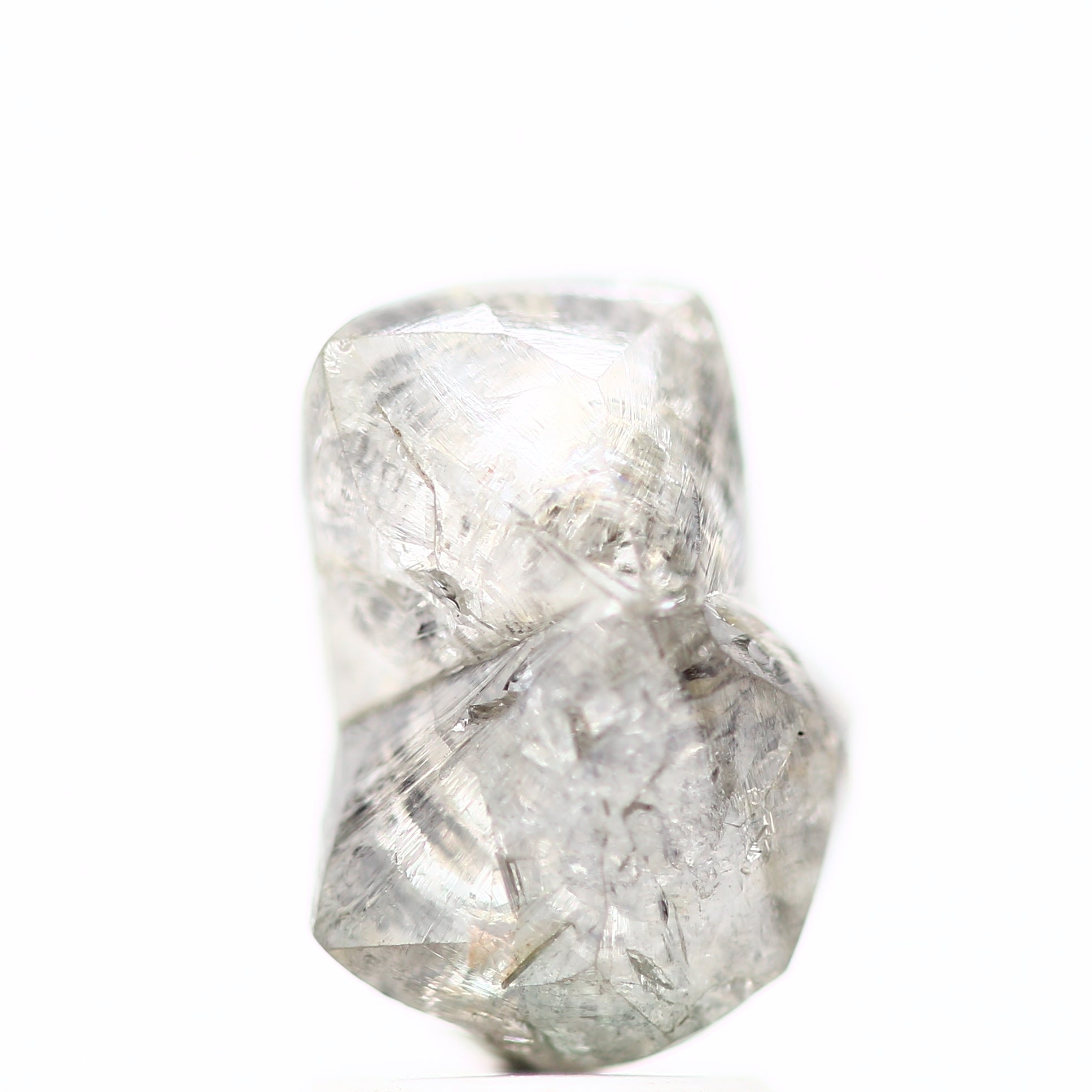 3.88 Carat Natural Loose White Raw Uncut Rough Diamond 9.80 MM - Blackdiamond