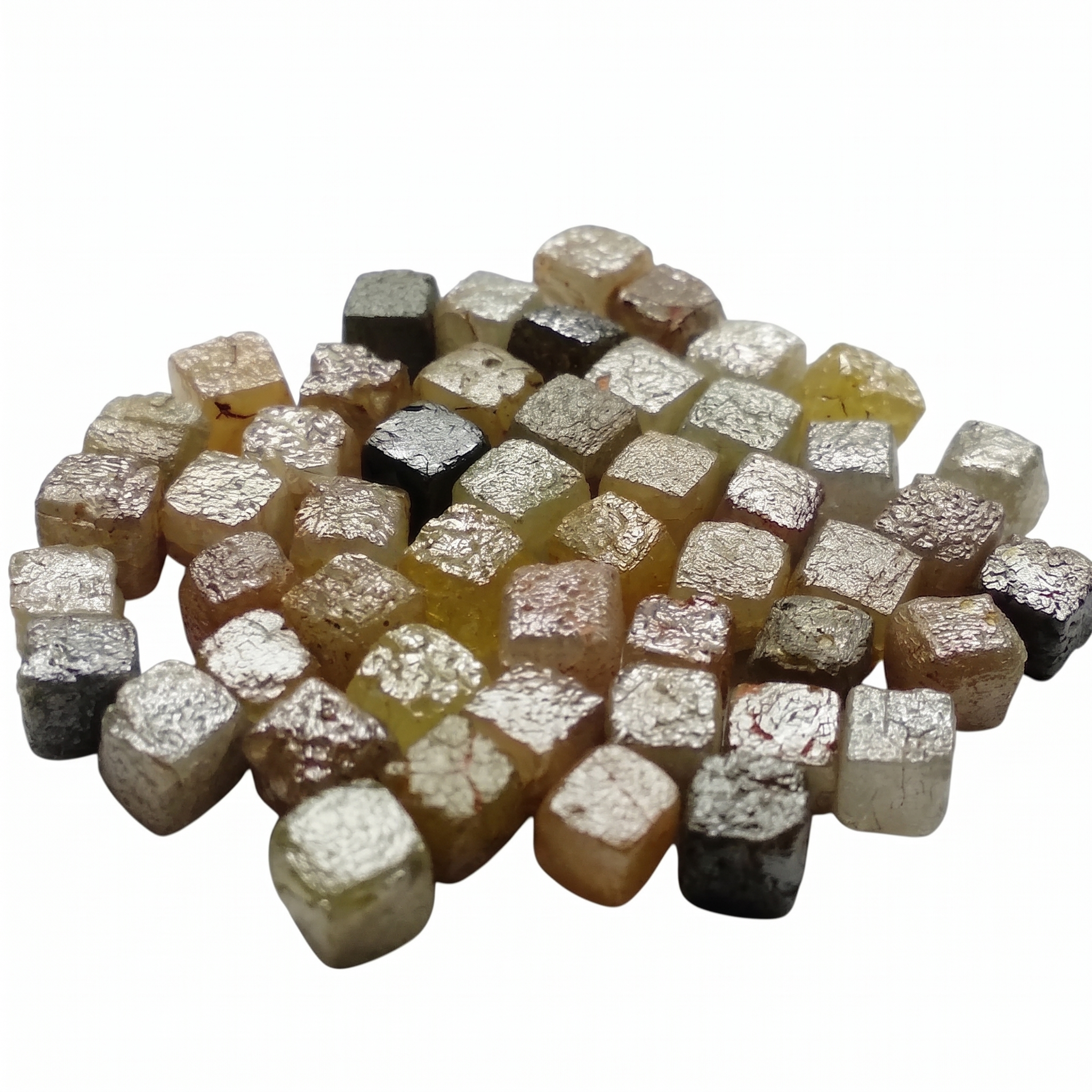 1 Carat Natural Cube Rough Diamonds Multi Color Raw Uncut Stone 2 – 3 mm