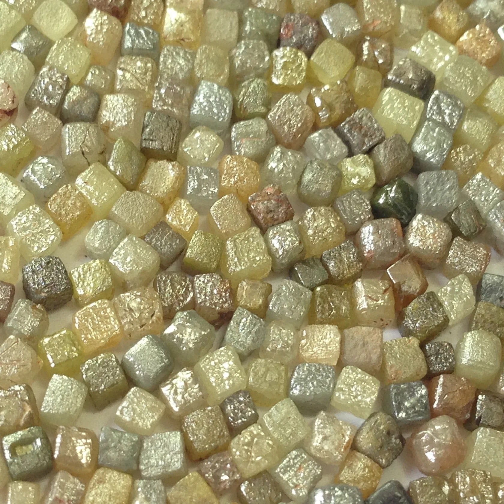 1 Ct Rough Cube Diamond Natural Mix Color 1.5 - 2 MM Lot