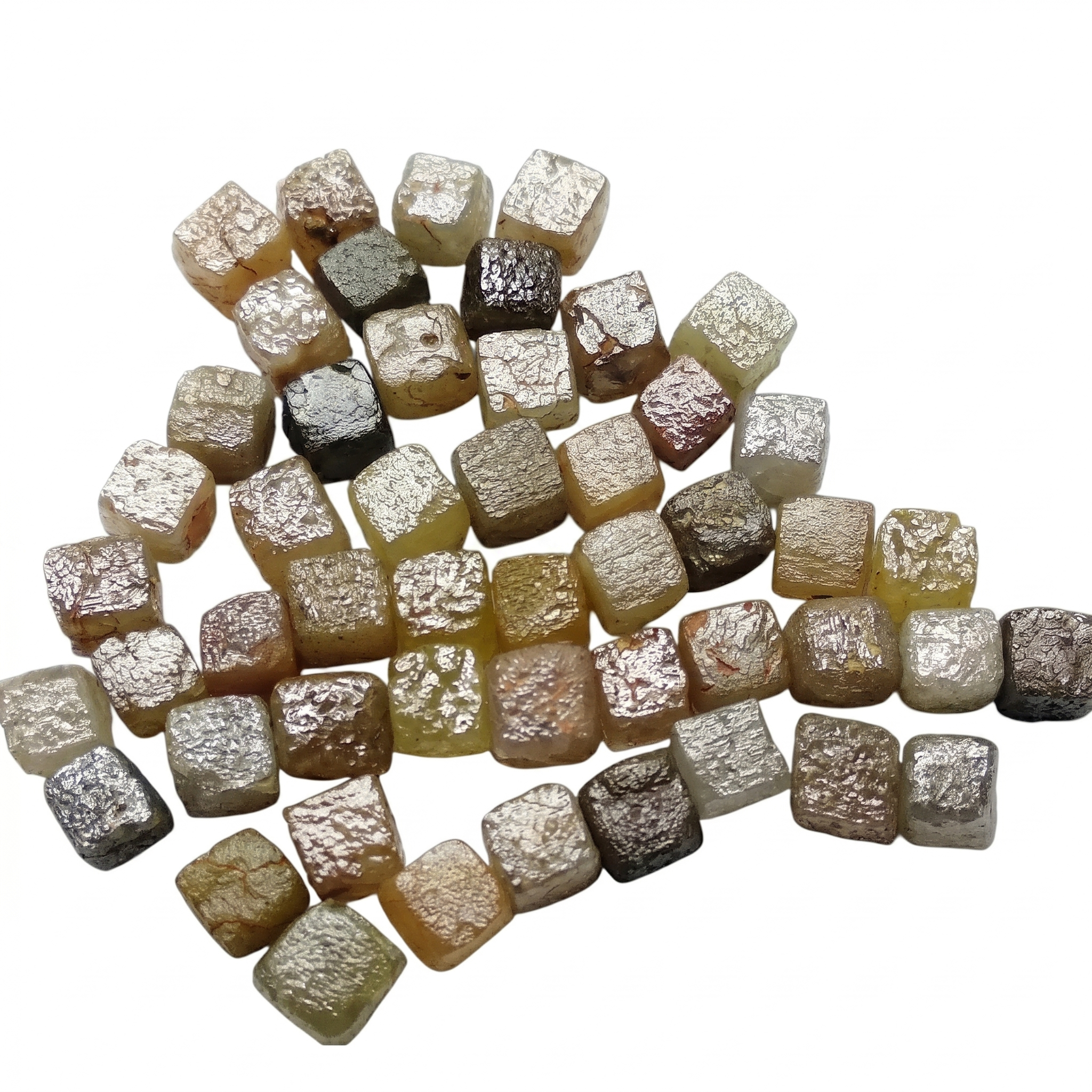 1 Carat Natural Cube Rough Diamonds Multi Color Raw Uncut Stone 2 – 3 mm