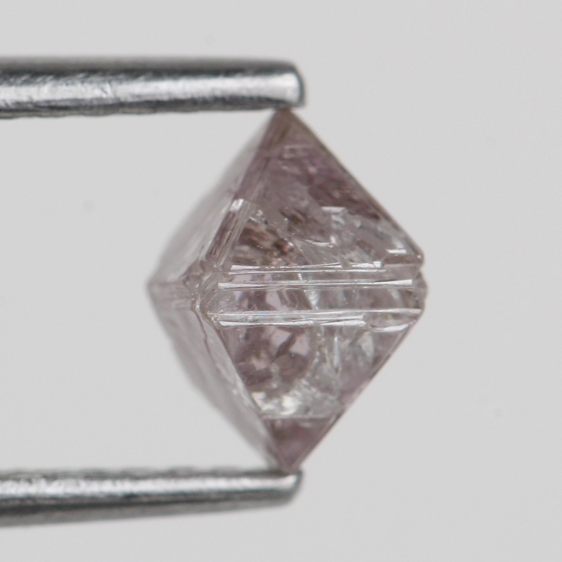 0.98 Carat Natural Rough Octahedron Fancy Purple Pink Raw Uncut Diamond 4.9 MM