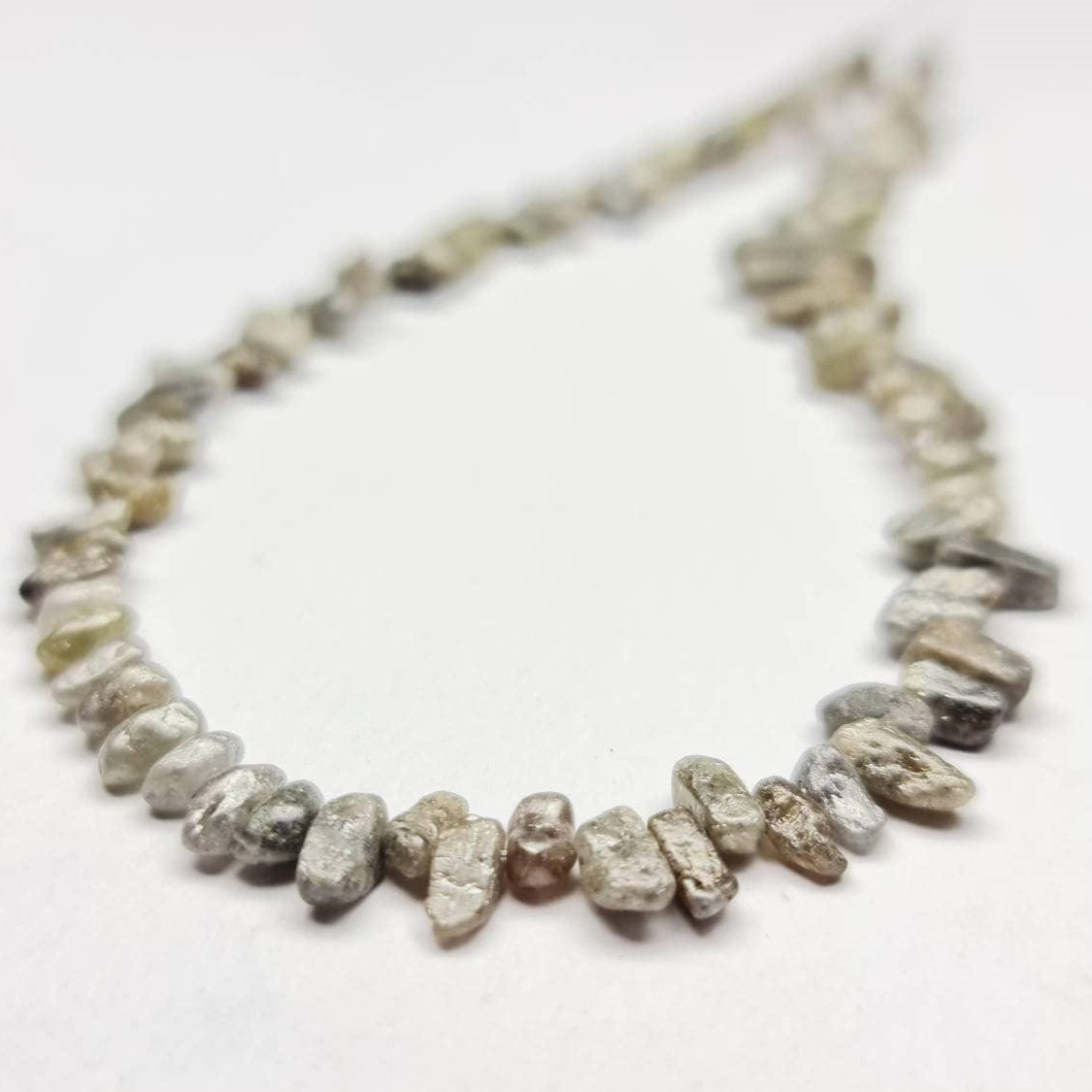 20 Carat Natural Loose Unique Diamond Rough Beads Necklace