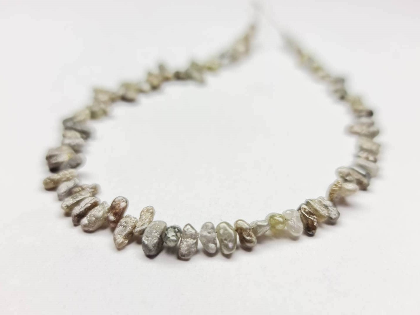 20 Carat Natural Loose Unique Diamond Rough Beads Necklace