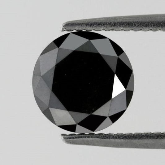 1.35 Carat Brilliant Cut Natural Loose Black Diamond In AAA Quality For Engagement Ring
