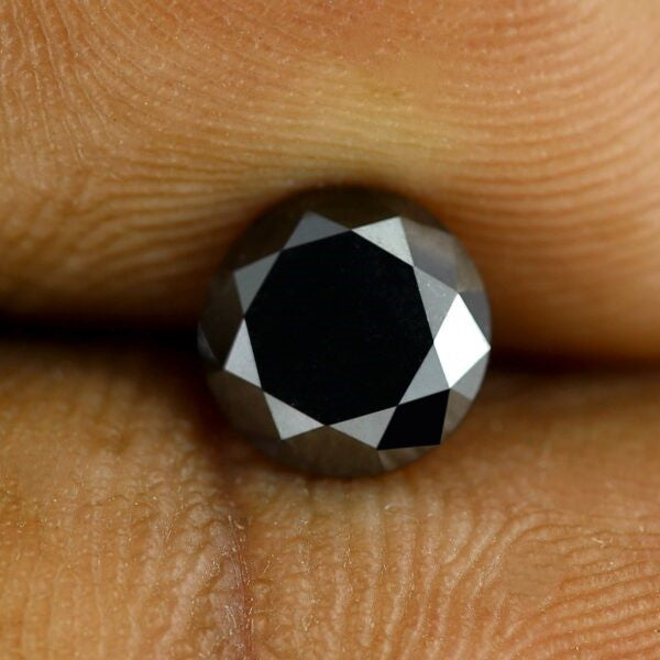 1.20 Carat Natural Loose Diamond Stunning Black Full Cut Multi Faceted Brilliant Cut AAA Quality Perfect For Making Custom Ring - Blackdiamond