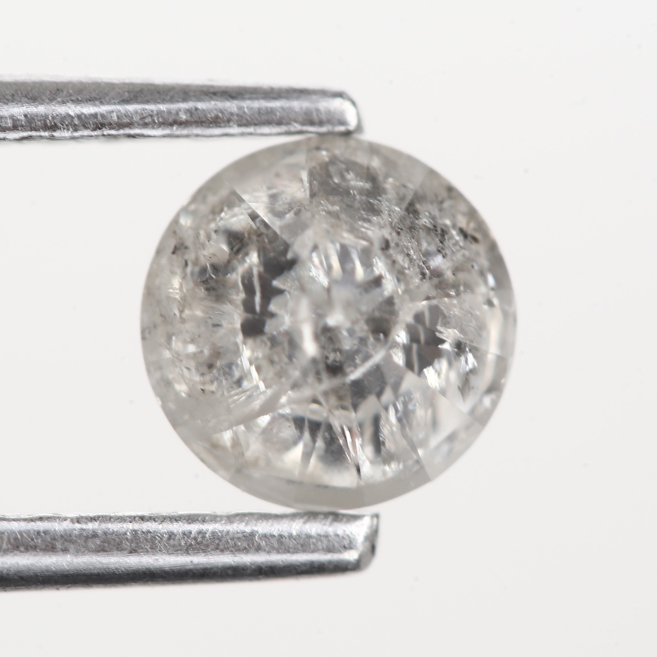 natural icy salt and pepper diamond 0.59 ct