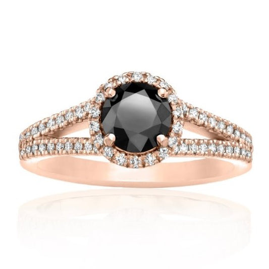 The Lana Black and White Diamond Ring - Blackdiamond
