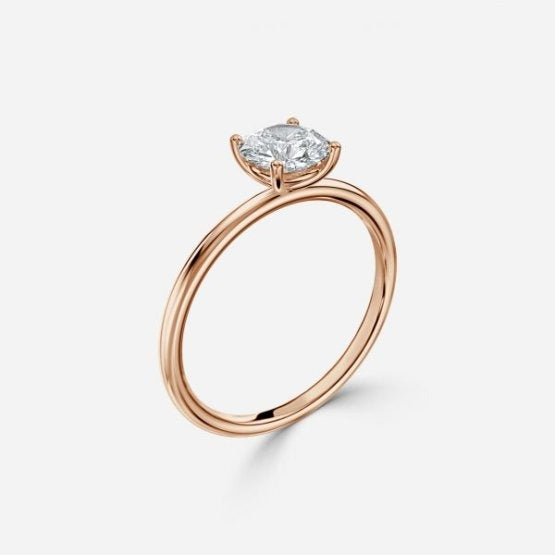 Bdaya Round Solitaire Engagement Ring 14K / 18K Solid Gold