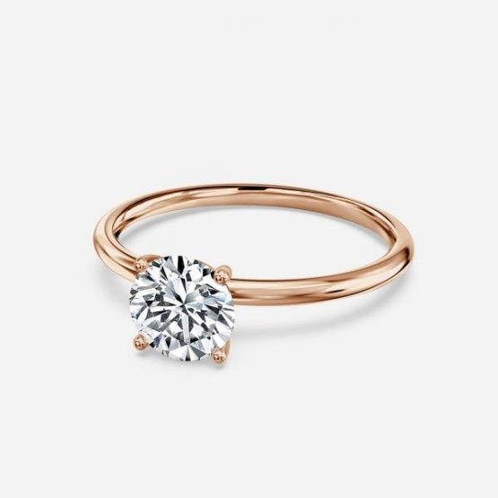 Bdaya Round Solitaire Engagement Ring 14K / 18K Solid Gold