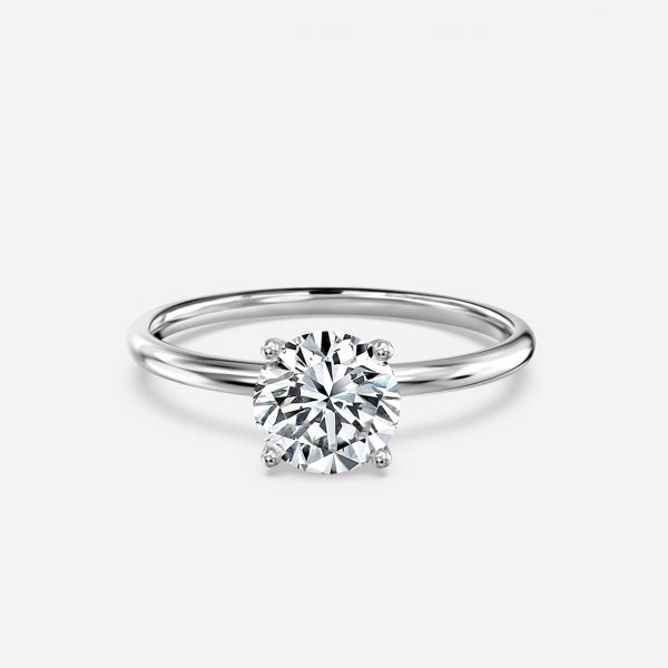 Bdaya Round Solitaire Engagement Ring 14K / 18K Solid Gold