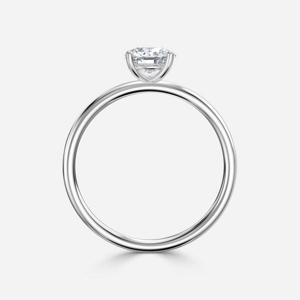 Bdaya Round Solitaire Engagement Ring 14K / 18K Solid Gold