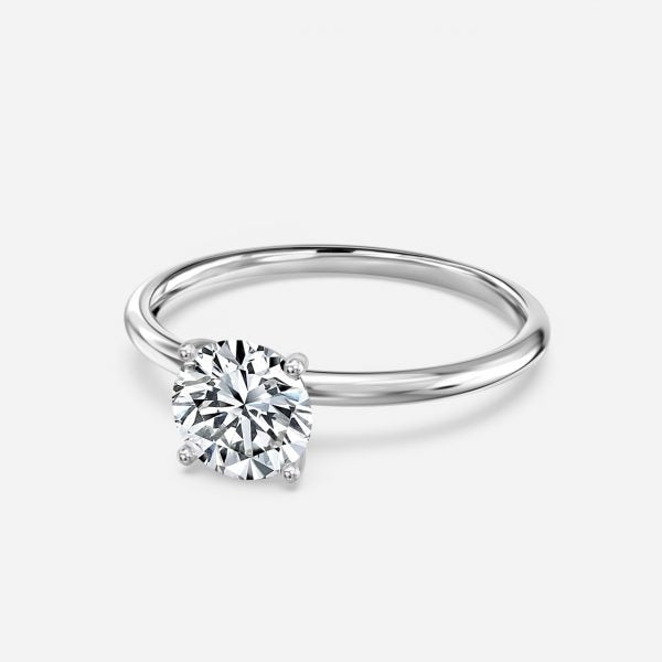Bdaya Round Solitaire Engagement Ring 14K / 18K Solid Gold