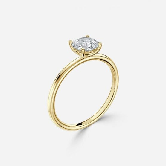 Bdaya Round Solitaire Engagement Ring 14K / 18K Solid Gold