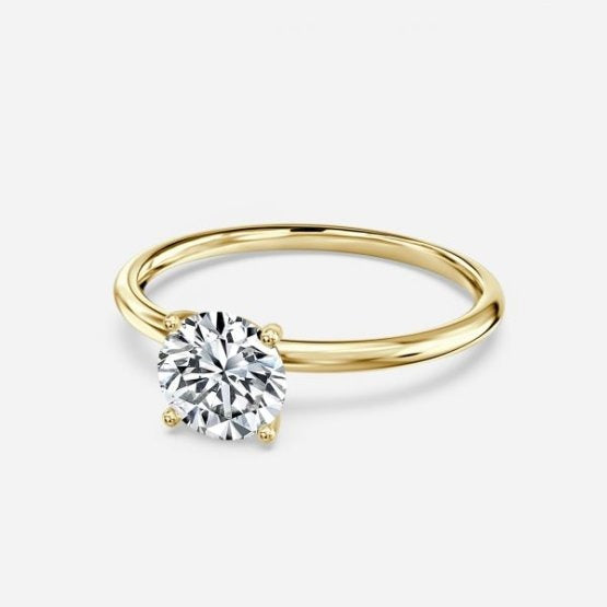 Bdaya Round Solitaire Engagement Ring 14K / 18K Solid Gold