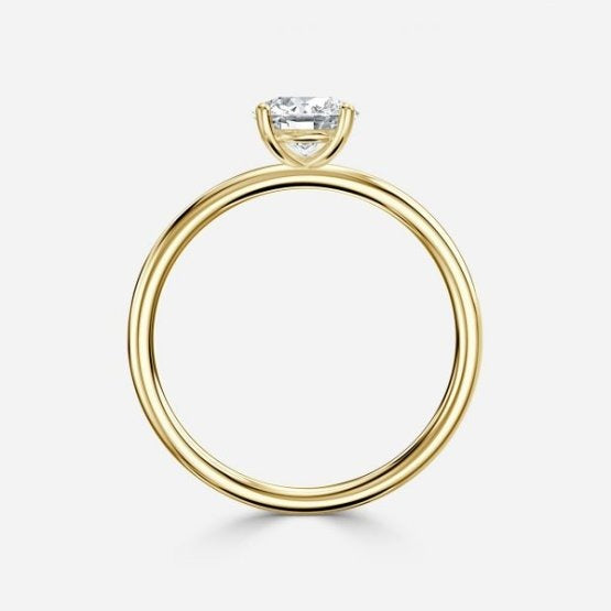 Bdaya Round Solitaire Engagement Ring 14K / 18K Solid Gold
