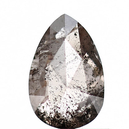 0.76 Carat Natural Pear Rosecut Salt and Pepper Diamond SDM76