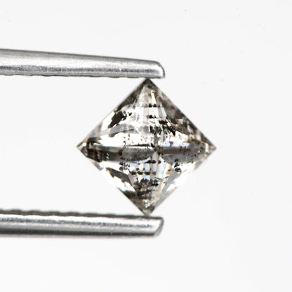 0.52ct 4.20 MM Natural Fancy Brown Princess Cut Salt and Pepper Diamond - Blackdiamond