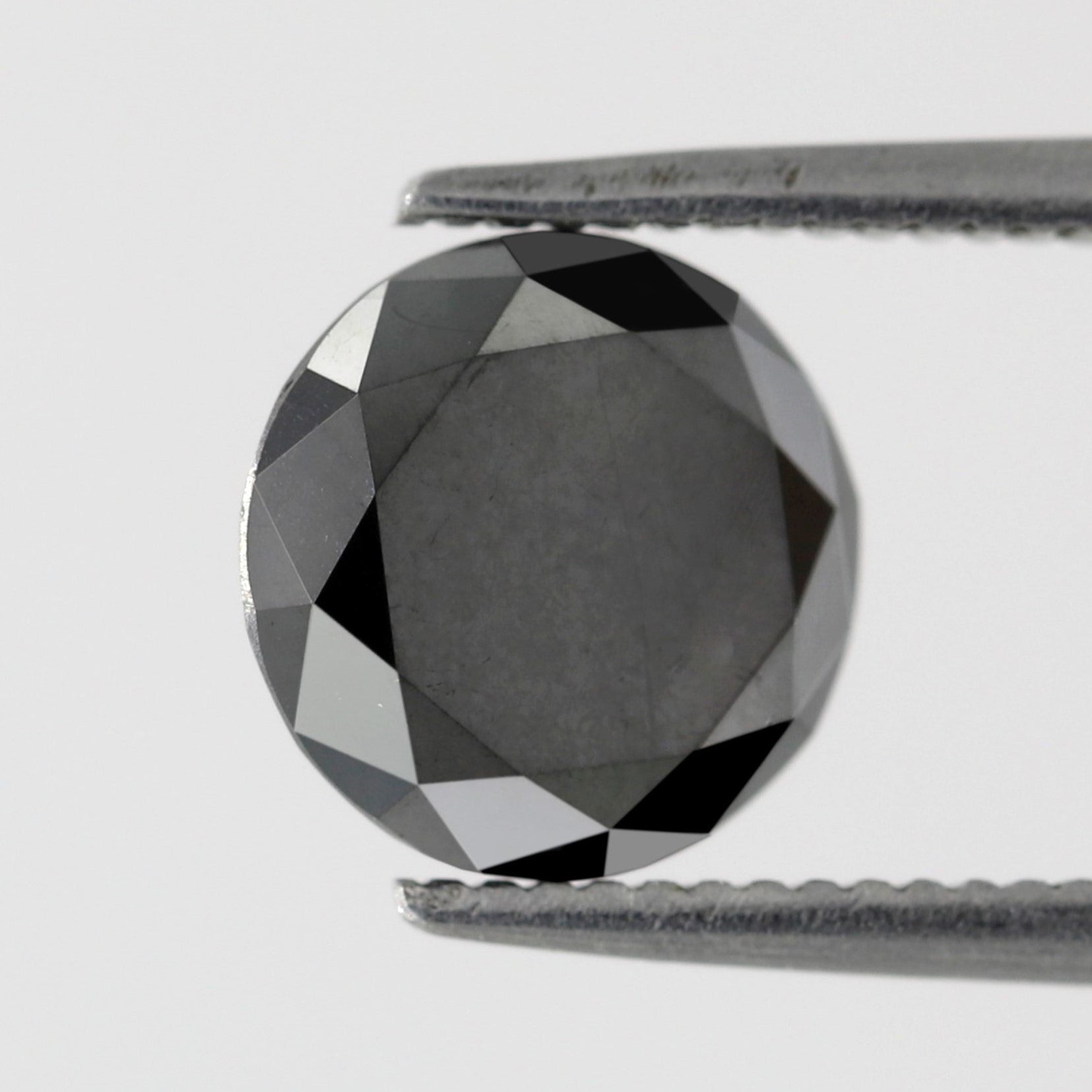 1.88 Carat 7.9 MM Sparkling Polished Natural Black Brilliant Cut Stunning Faceted Loose Best Quality Diamond Perfect Gift For Her - Blackdiamond