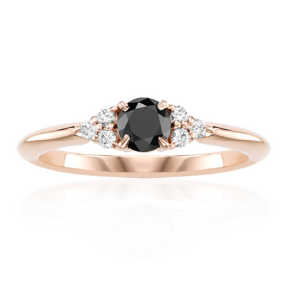 Swaro Black and White Diamond Ring - Blackdiamond