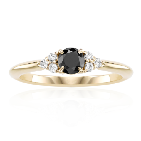 Swaro Black and White Diamond Ring - Blackdiamond