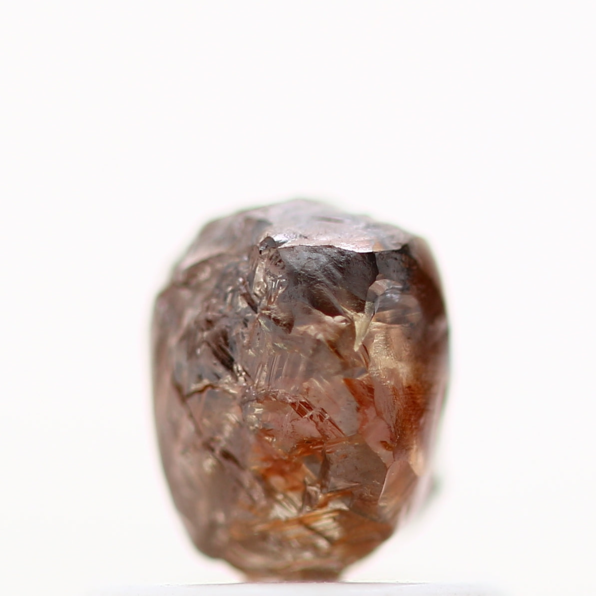 0.95 Carat Natural Fancy Cognac Brown Crystal Rough Diamond 5.80 MM - Blackdiamond