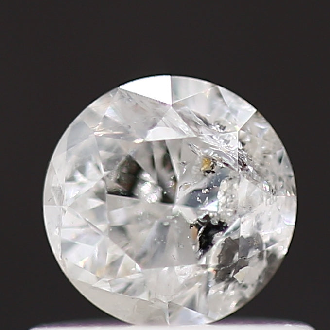 0.51 Carat Natural White Round Real Salt and Pepper Diamond 4.96 MM - Blackdiamond