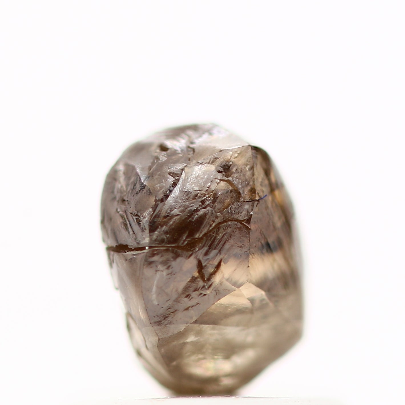 0.84 Carat Natural Fancy Brown Crystal Rough Diamond 5.80 MM - Blackdiamond