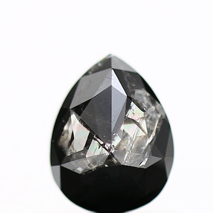 0.51 Carat Natural Pear Rustic Black Rose Cut Diamond SDM385