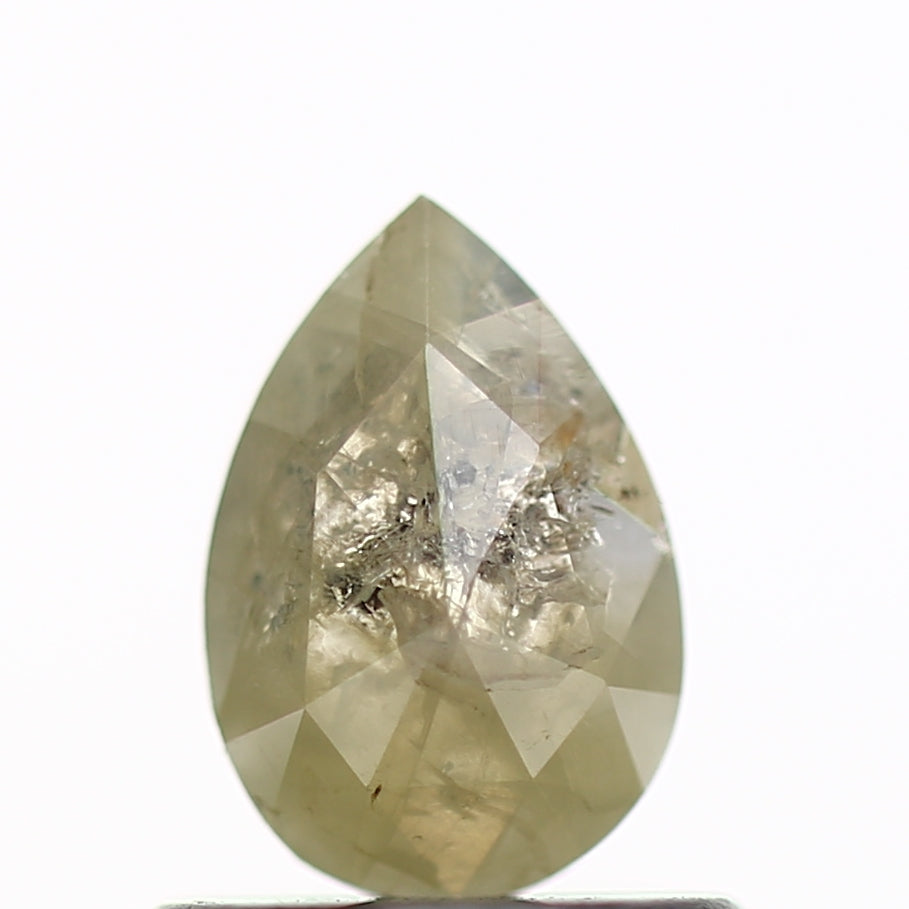 0.40 Carat Natural Pear Rose Cut Salt and Pepper Diamond SDM367