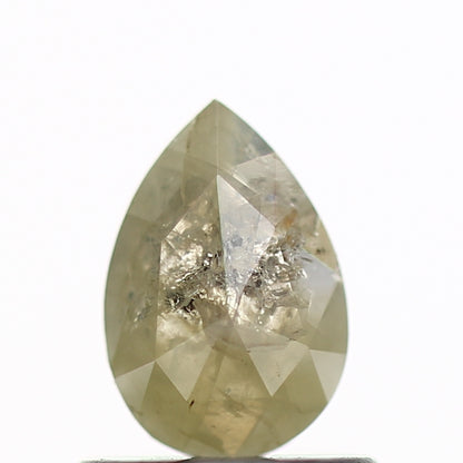 0.40 Carat Natural Pear Rose Cut Salt and Pepper Diamond SDM367